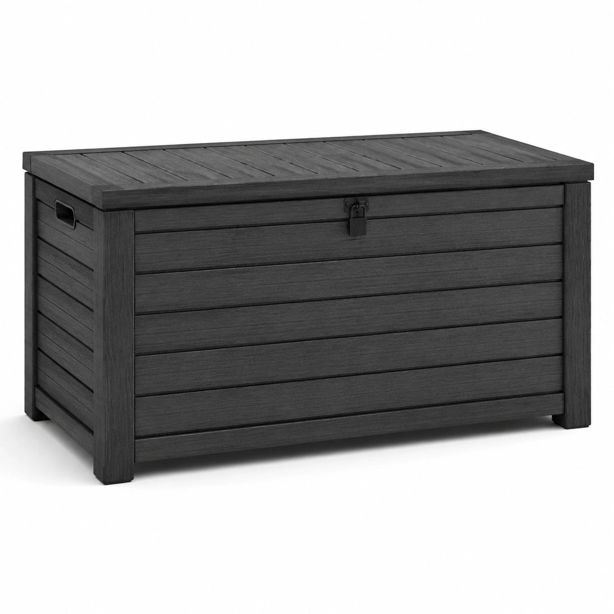 Baúl de Jardín Exterior Gris Polipropileno 140x60x75 cm
