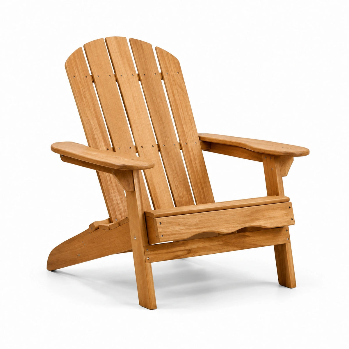 Silla Adirondack de madera para exterior, color natural