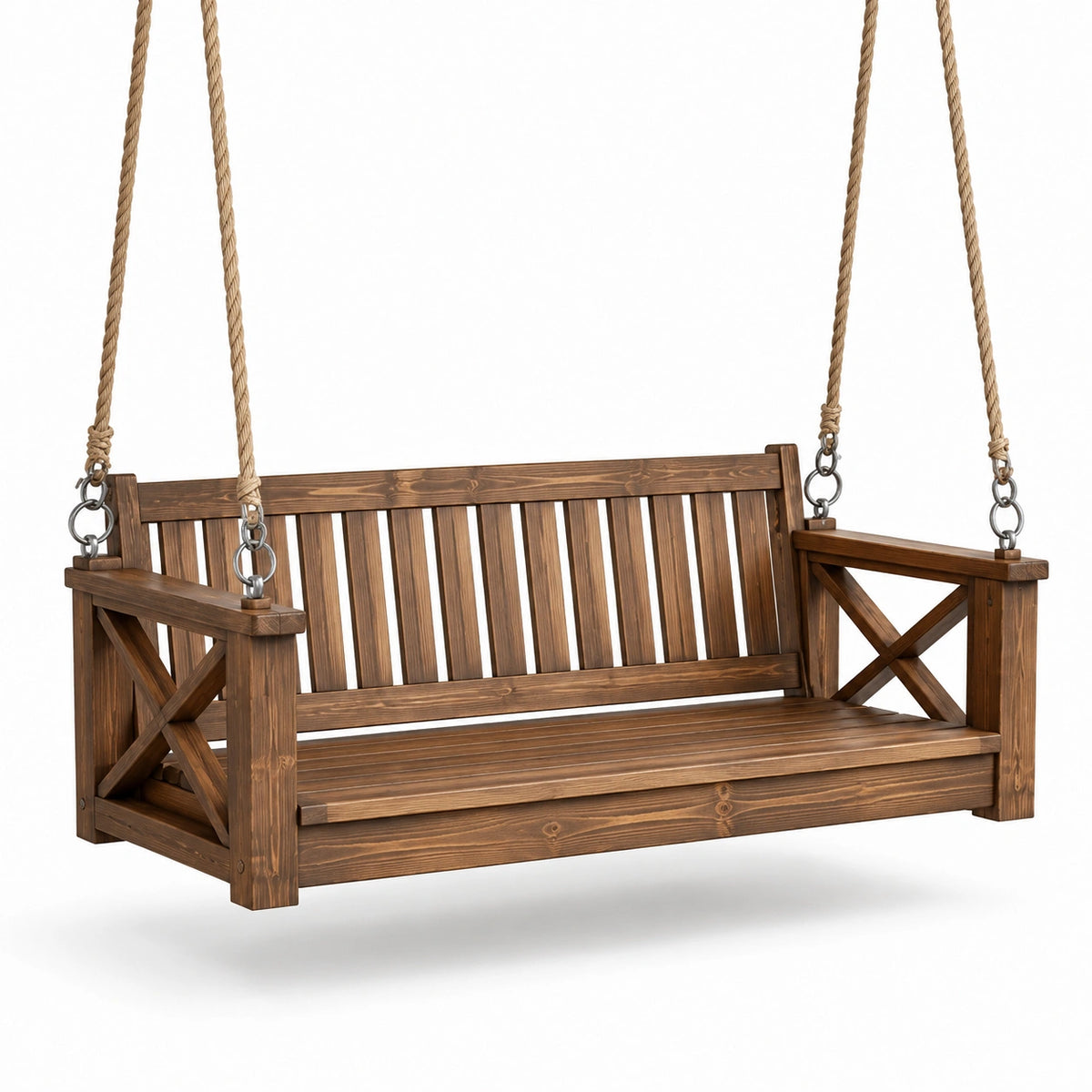 Columpio de Madera Marrón para Porche
